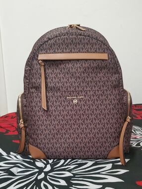 Michael Kors Prescott Monogram Brown Backpack